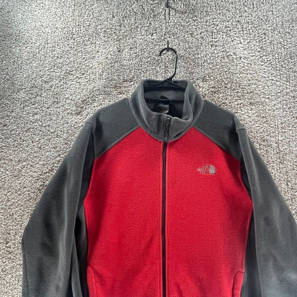 The North Face Jacket Adult Large Red Gray Full Zip Fleece Flashdry Outdoors Men - Picture 4 of 15
